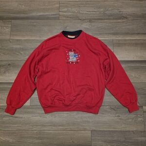 80s VTG Love My Cat Love Me Sweatshirt Crewneck Granny Grandma Chic Embroidered